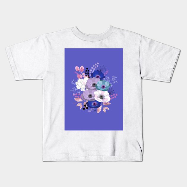 Floral bouquet II Kids T-Shirt by AnisIllustration